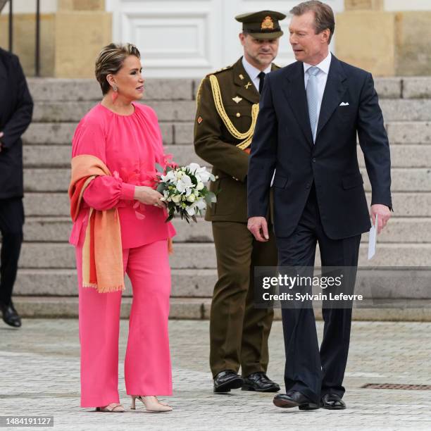 Grand Duchess Maria Teresa of Luxembourg, Grand Duke Henri of Luxembourg attend the Civil Wedding Of Her Royal Highness Alexandra of Luxembourg &...