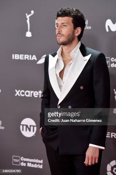Sebastián Yatra attends the Platino Awards for Ibero-American Cinema 2023 at Palacio Municipal de Congresos-IFEMA Madrid on April 22, 2023 in Madrid,...