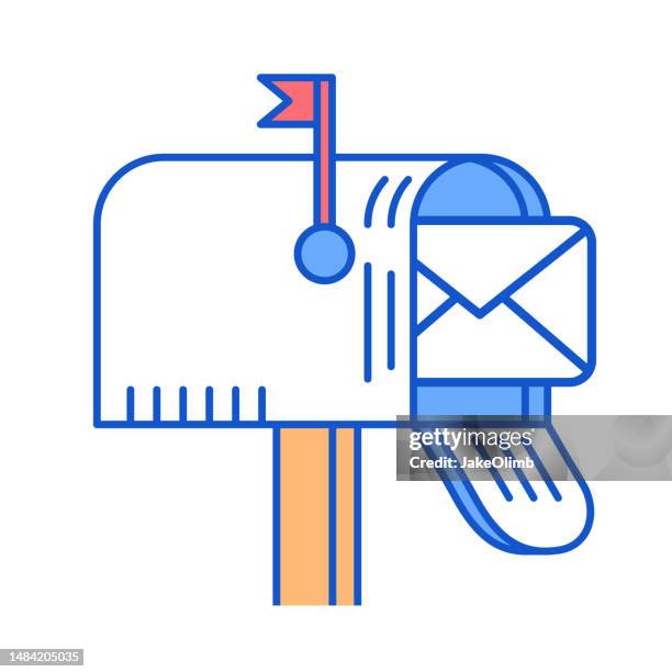 briefkasten line art - post office stock-grafiken, -clipart, -cartoons und -symbole