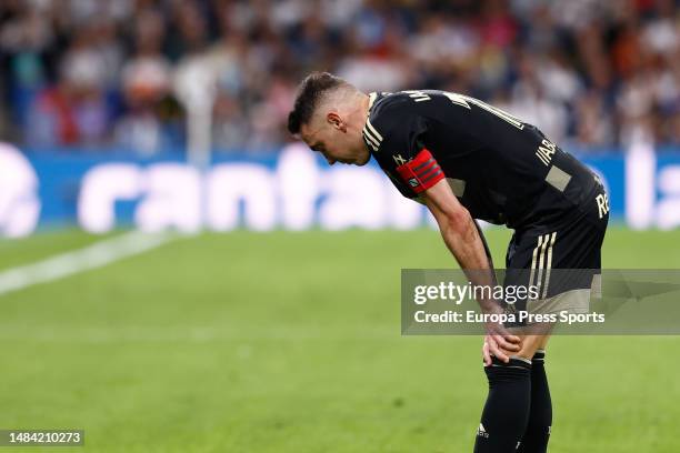 Iago Aspas of RC Celta de Vigo laments during the Spanish league, La Liga Santander, football match played between Real Madrid and RC Celta de Vigo...