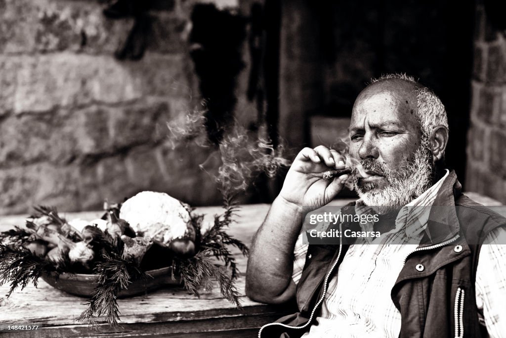 Young Rural Smokers Farmer Smoking A Cigar High-Res Stock Photo - Getty Images