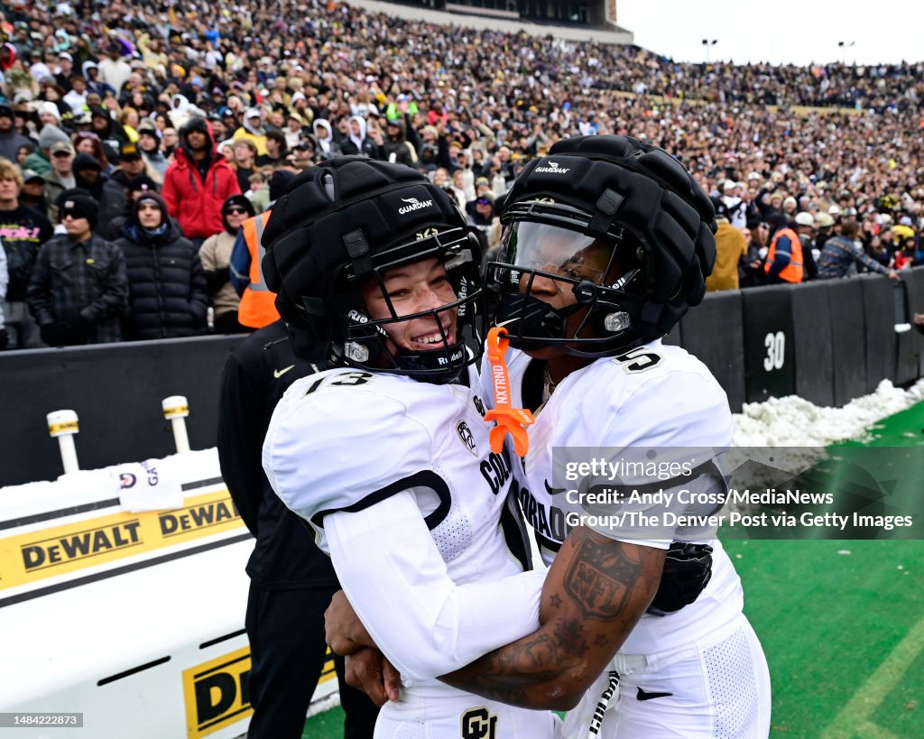 Caleb Mathis Colorado Buffaloes wide receivers Kaleb Mathis , left, and Jimmy Horn ...