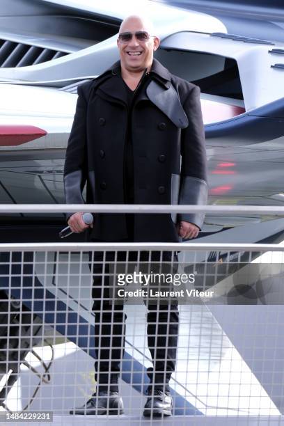 Vin Diesel attends the "Guardians Of The Galaxy Vol. 3" European Gala Event at the Avengers Campus at Disneyland Paris on April 22, 2023 in Paris,...