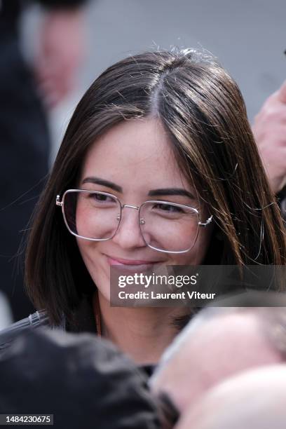 Agathe Auproux attends the "Guardians Of The Galaxy Vol. 3" European Gala Event at the Avengers Campus at Disneyland Paris on April 22, 2023 in...