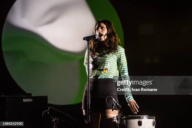 Francesca Michielin performs in Teatro Bellini on April 22, 2023 in Naples, Italy.