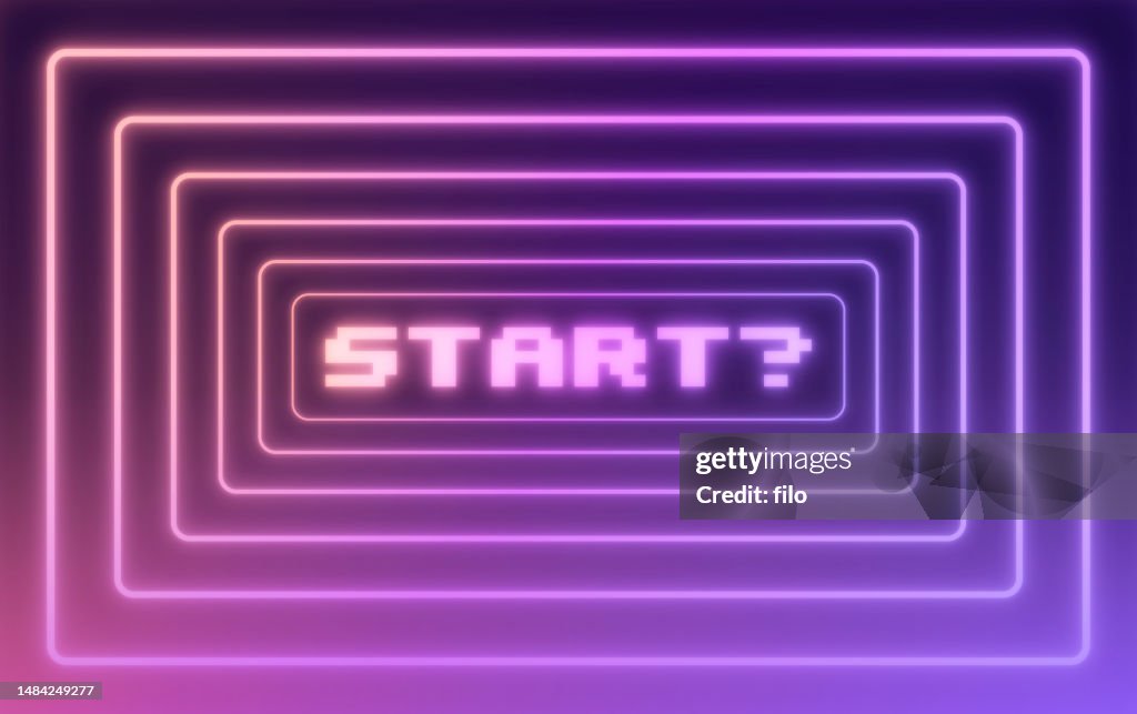 Starting System Background Start Retro Video Game Background High-Res Vector Graphic - Getty Images