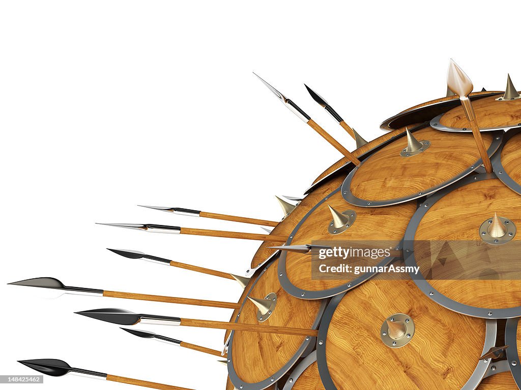 Turtle Riot Formation Formation Tortoise Defense Of The Spartans High-Res Stock Photo - Getty ...