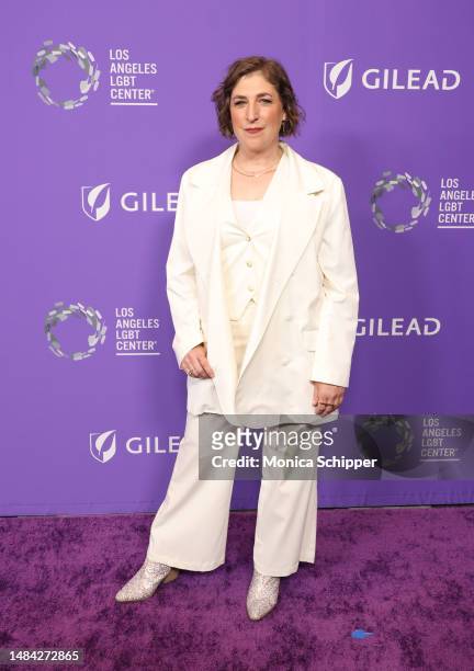 Mayim Bialik attends The Los Angeles LGBT Center Gala at Fairmont Century Plaza on April 22, 2023 in Los Angeles, California.