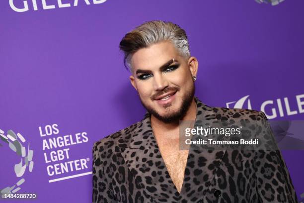 Adam Lambert poses as the Los Angeles LGBT Center hosts The Center Gala at Fairmont Century Plaza on April 22, 2023 in Los Angeles, California.