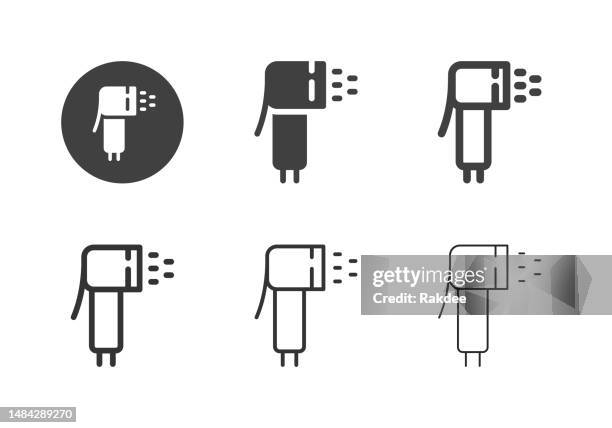 wc bidet spray icons - multi series - bidet stock-grafiken, -clipart, -cartoons und -symbole