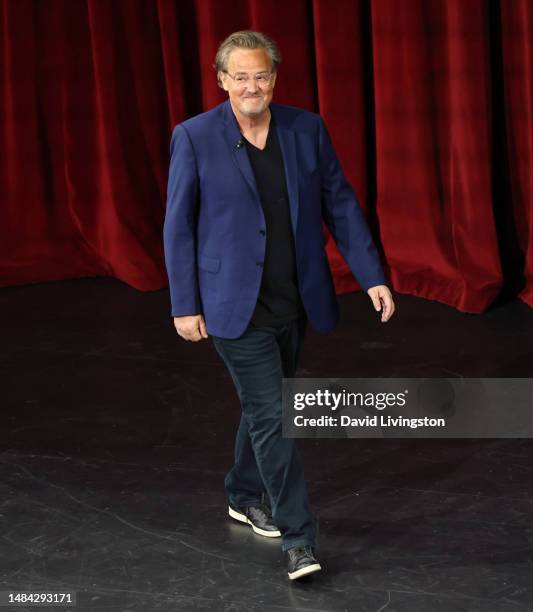 Matthew Perry appears on stage at the 2023 Los Angeles Times Festival of Books at the University of Southern California on April 22, 2023 in Los...