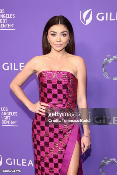 Sarah Hyland poses as the Los Angeles LGBT Center hosts The Center Gala at Fairmont Century Plaza on April 22, 2023 in Los Angeles, California.