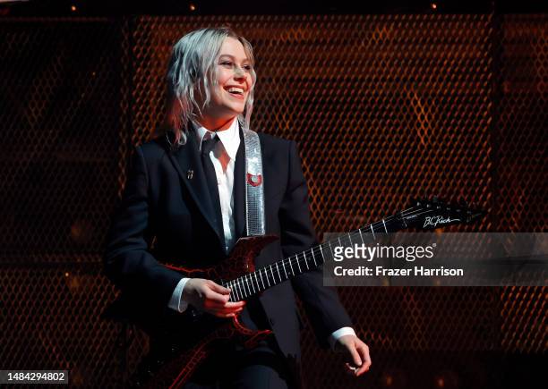 Phoebe Bridgers of Boygenius performs at the Outdoor Theatre during the 2023 Coachella Valley Music and Arts Festival on April 22, 2023 in Indio,...