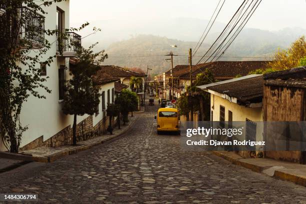 mirador avenue in the municipality of copan ruinas, honduras. - honduras mountains stock pictures, royalty-free photos & images