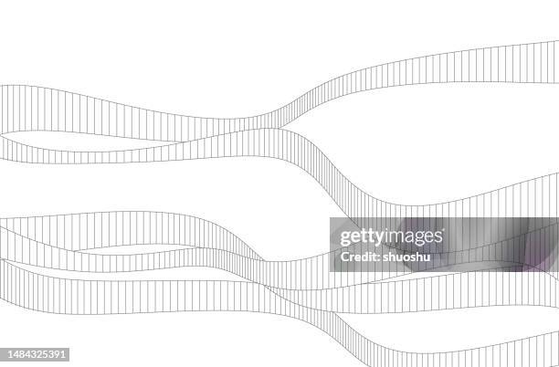 Modern Architecture Structure Material Wave Wall Pattern Background ...