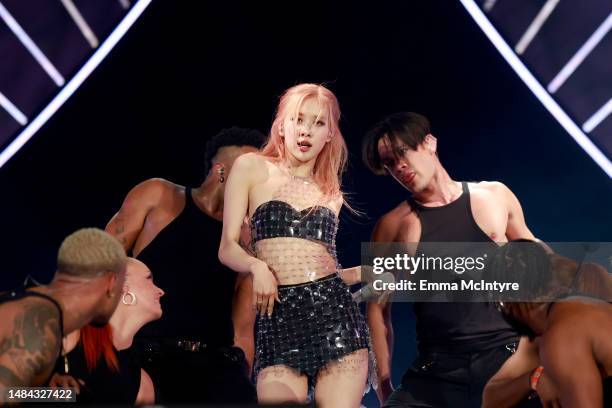 Rosé of BLACKPINK performs at the Coachella Stage during the 2023 Coachella Valley Music and Arts Festival on April 22, 2023 in Indio, California.