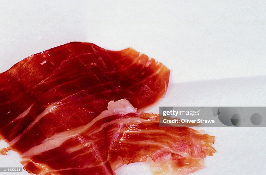 Two or three slices of iberico jamon as an entree, Andalucia