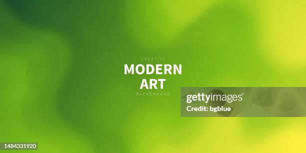 green abstract background with blurred fluid shapes - green and yellow wallpaper stock illustrations