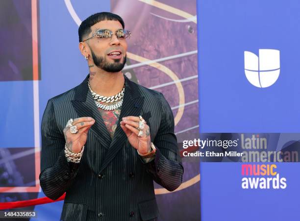 Anuel AA attends the 2023 Latin American Music Awards at MGM Grand Garden Arena on April 20, 2023 in Las Vegas, Nevada.