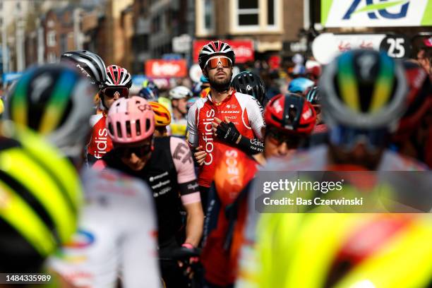 Jesús Herrada of Spain and Team Cofidis prior to the 109th Liege - Bastogne - Liege 2023, Men's Elite a 258.1km one day race from Liège to Liège /...