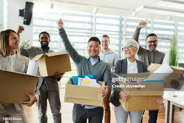 yay, we are finally quitting this job! - quitting job stock pictures, royalty-free photos & images