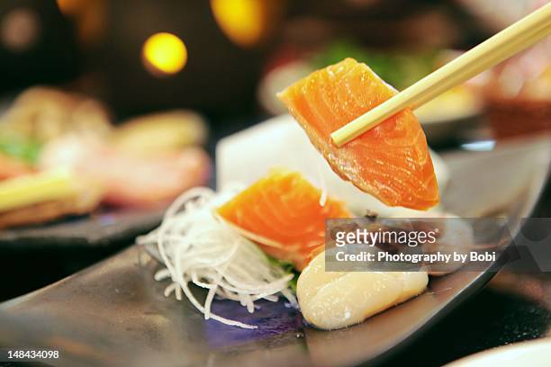 delicious sashimi - sashimi imagens e fotografias de stock