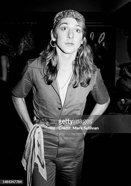 Musician Mick Ralphs attends a Halloween costume party at the Record Plant Recording Studio, Hollywood, CA 1975.