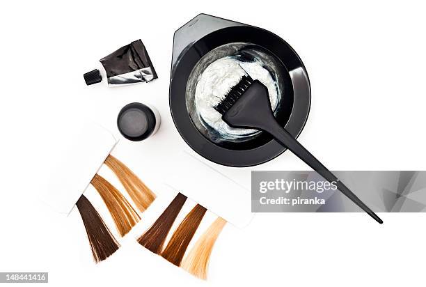 mistura cor de cabelo - cabelo pintado imagens e fotografias de stock