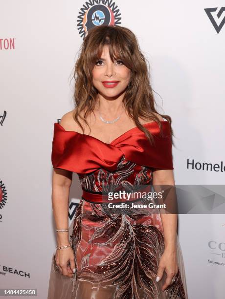 Paula Abdul attends the Homeless Not Toothless Hollywood Gala at The Beverly Hilton on April 22, 2023 in Beverly Hills, California.