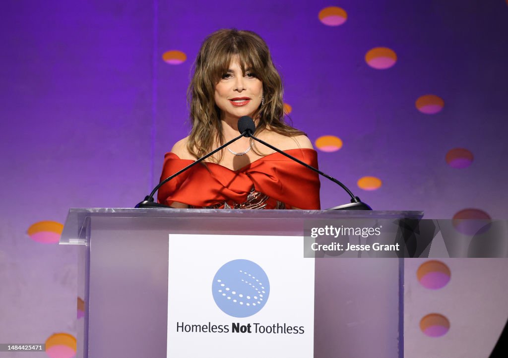 Toothless Homless Paula Abdul attends the Homeless Not Toothless Hollywood Gala at The ...