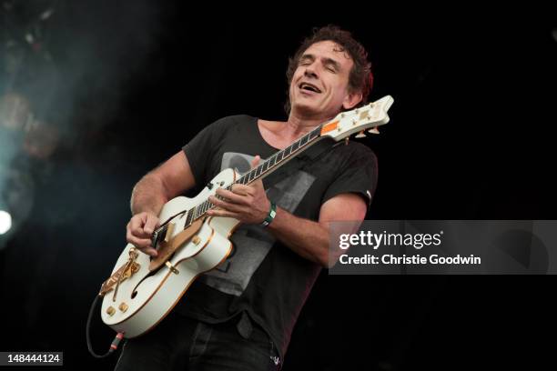 Ian Moss of Cold Chisel performs on stage during Hard Rock Calling at Hyde Park on July 13, 2012 in London, United Kingdom.