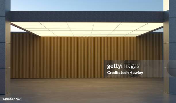 3d rendering architectural background - wall night stock-fotos und bilder