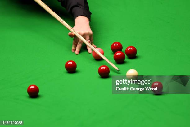 General view of play on Day Nine of the Cazoo World Snooker Championship 2023 at Crucible Theatre on April 23, 2023 in Sheffield, England.