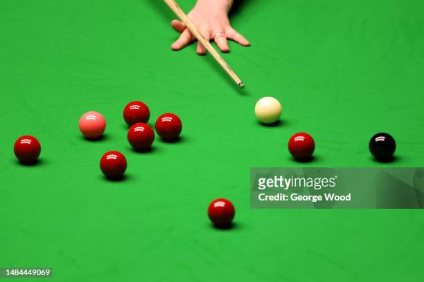 General view of play on Day Nine of the Cazoo World Snooker Championship 2023 at Crucible Theatre on April 23, 2023 in Sheffield, England.