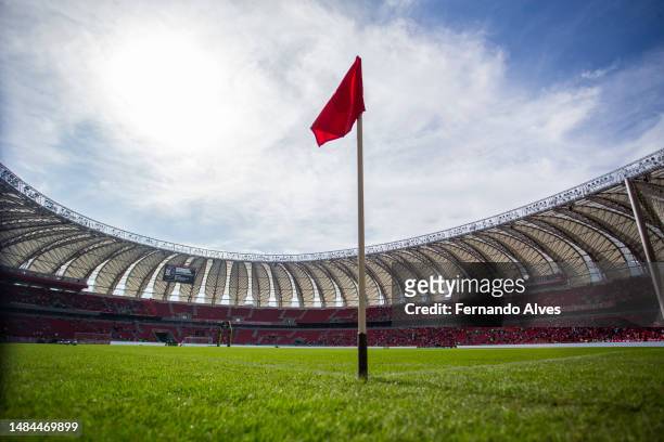 General view of the Beira-Rio Stadium before a Brasileirao match between Internacional and Flamengo at Beira-Rio Stadium on April 23, 2023 in Porto...