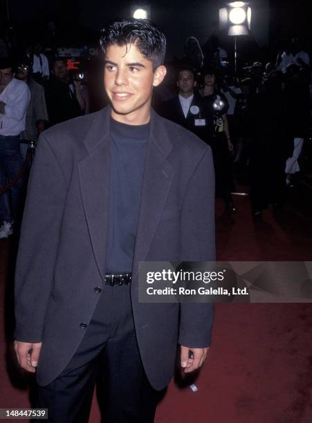 Sage Stallone attends the "Cliffhanger" Hollywood Premiere on May 26, 1993 at the Mann's Chinese Theatre in Hollywood, California.