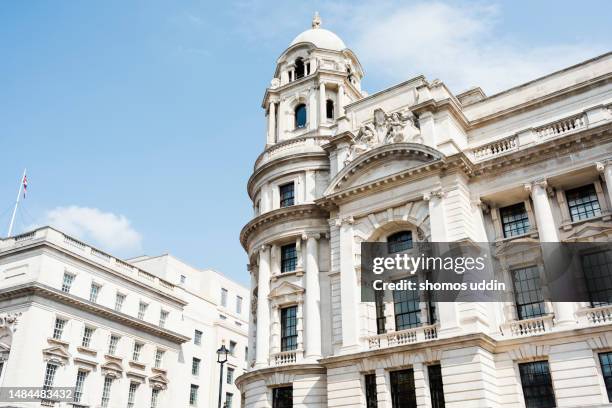 facade of old london architecture - whitehall london stock pictures, royalty-free photos & images