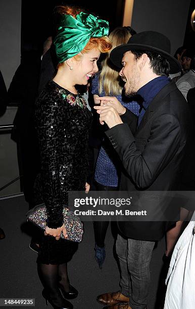 Paloma Faith and Matthew Williamson attend a party celebrating the global launch of Audi City, Audi's first digital showroom, featuring an art...