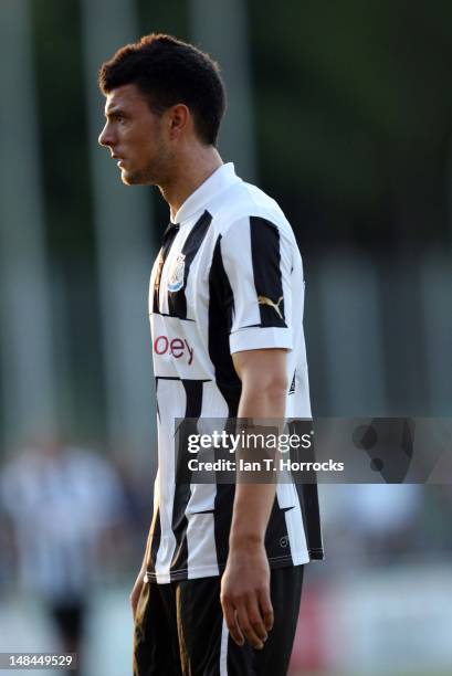 Haris Vuckic of Newcastle United during a pre season friendly match between Newcastle United and AS Monaco at the Hacker-Pschorr Sports Park on July...