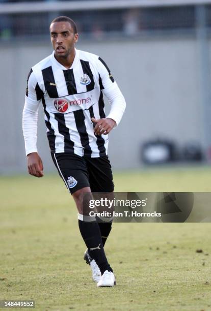 James Perch of Newcastle United during a pre season friendly match between Newcastle United and AS Monaco at the Hacker-Pschorr Sports Park on July...