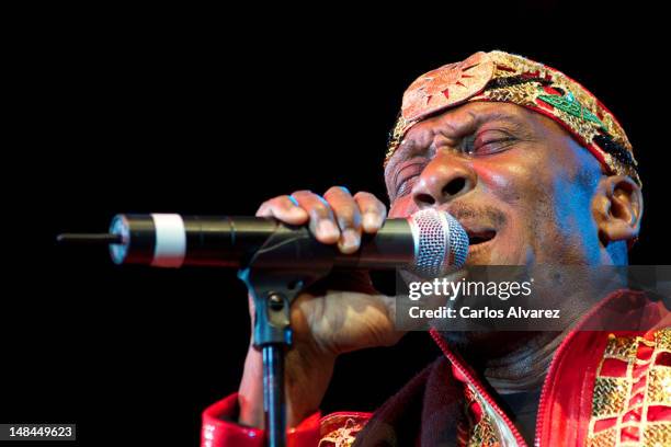 Singer Jimmy Cliff performs on stage at Theater Circo Price on July 16, 2012 in Madrid, Spain.