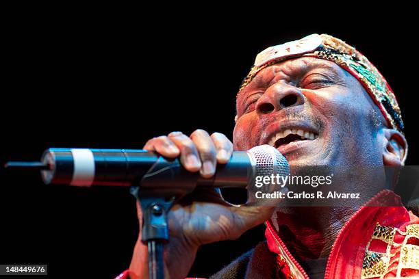Singer Jimmy Cliff performs on stage at Theater Circo Price on July 16, 2012 in Madrid, Spain.