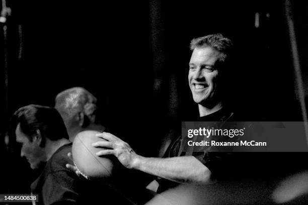 John Elway, Stanford All-American football quarterback and Super Bowl MVP while playing in the National Football League for the Denver Broncos from...