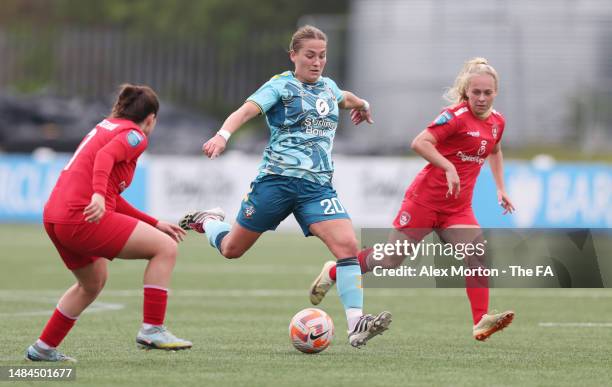 Katie Wilkinson of Southampton during the FA Women's Championship match between Coventry United and Southampton at Butts Park Arena on April 23, 2023...