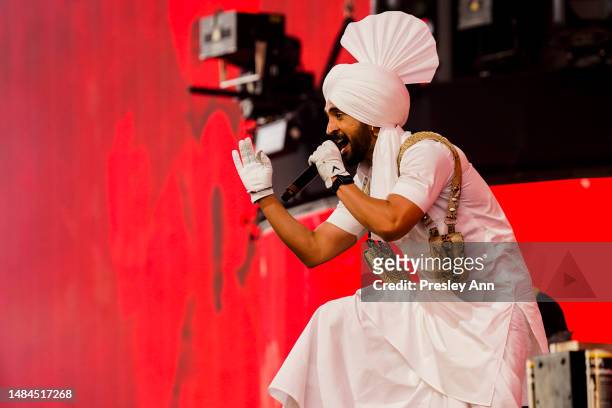 Diljit Dosanjh performs onstage at the 2023 Coachella Valley Music and Arts Festival on April 22, 2023 in Indio, California.