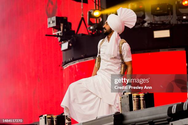 Diljit Dosanjh performs onstage at the 2023 Coachella Valley Music and Arts Festival on April 22, 2023 in Indio, California.