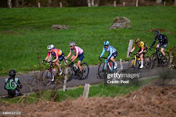 Katarzyna Niewiadoma of Poland and Team Canyon//SRAM Racing, Marlen Reusser of Switzerland and Team SD Worx, Esmee Peperkamp of The Netherlands and...