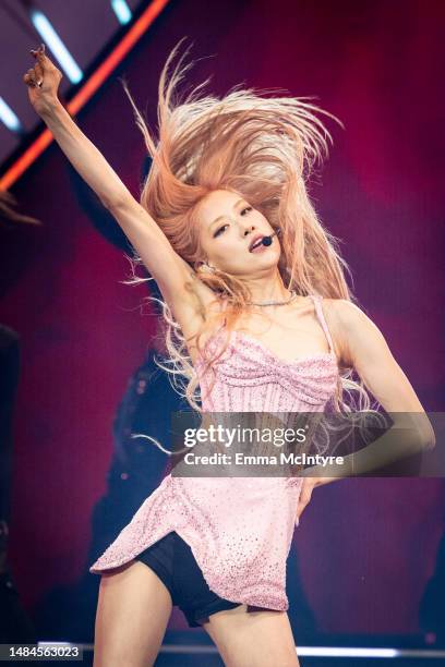 Rosé of BLACKPINK performs onstage at the 2023 Coachella Valley Music and Arts Festival on April 22, 2023 in Indio, California.