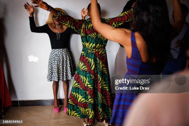 Transgender women attend an evangelical church service on April 23, 2023 in Kampala, Uganda. Uganda's policymakers have yet to pass the pending...