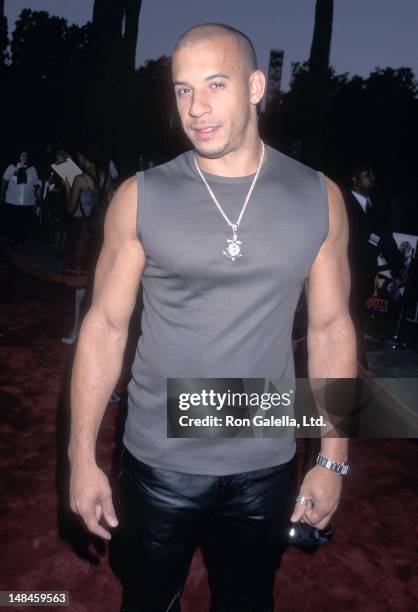 Actor Vin Diesel attends the "Nutty Professor II: The Klumps" Universal City Premiere on July 24, 2000 at the Universal Amphitheatre in Universal...